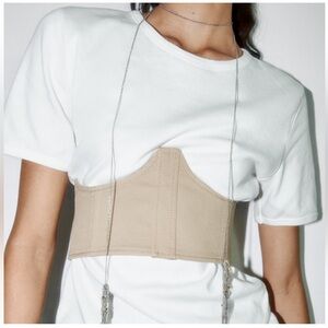 Zara Silver Necklace with Gold Accents